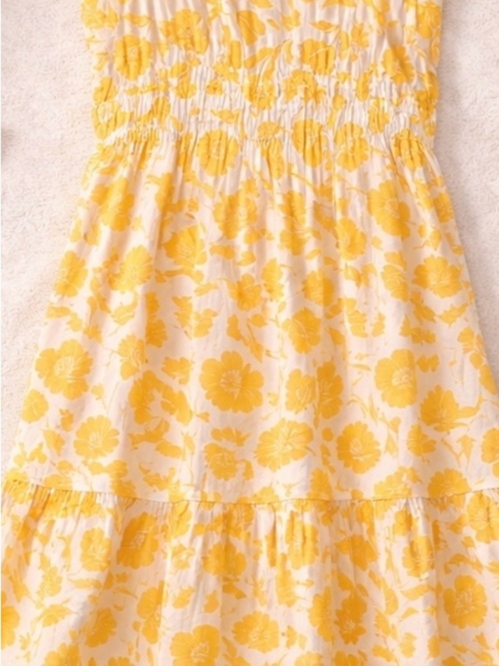 Old Navy Cream and Yellow Floral Sundress for Girls